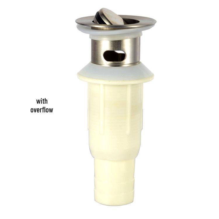 

Integrated Stainless Steel Sink with Rotating Flip-Up and Anti-Clog Drain, plus Overflow