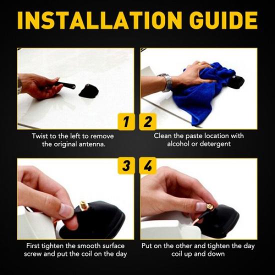 NEW Universal Auto Car Roof Radio Signal AM/FM Shark Fin Aerial Antenna Silver