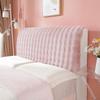 Thicken Plush Bed Headboard Cover Solid Color Soft Faux Fur Elastic Bed Head Cover Anti-Dust Bed Back Protector Cover