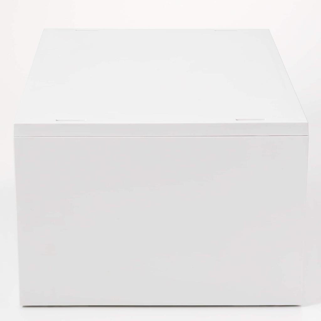 MUJI Recycled Polypropylene Small Item Storage White 37cm W x 26cm D x 84799662 Case, Wide, Large, Gray, Approx. 17.5cm H,