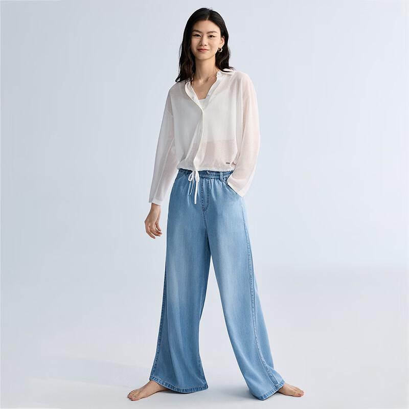Gap Women's Classic Washed Wide-Leg Denim Pants