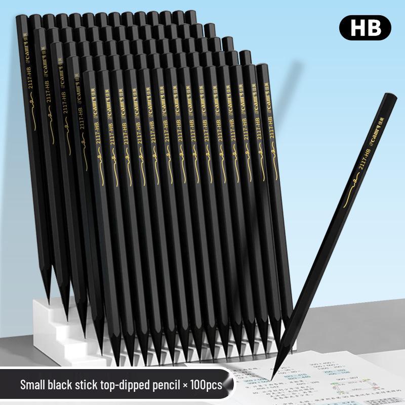Premium Black Wood Hexagonal HB2B Pencil for Students and Office Writing & Drawing