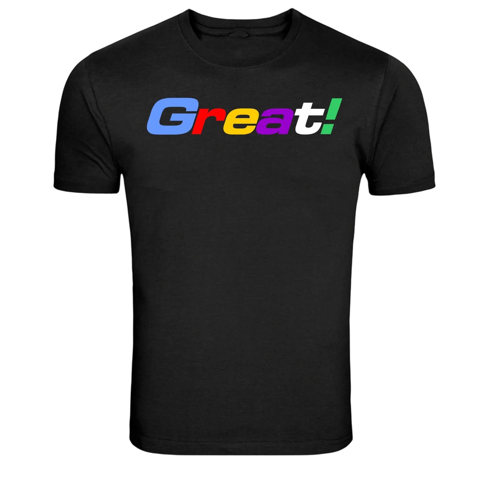 Great Colorful Retro Typography Graphic Tee Style XXL