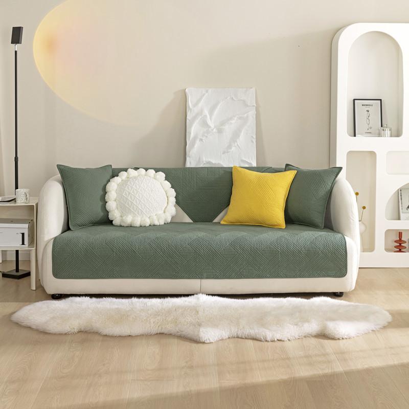 Four Seasons Universal Washed Cotton Quilted Geometric Sofa Cushion Modern Simple Non-slip Sofa Cushion Towel