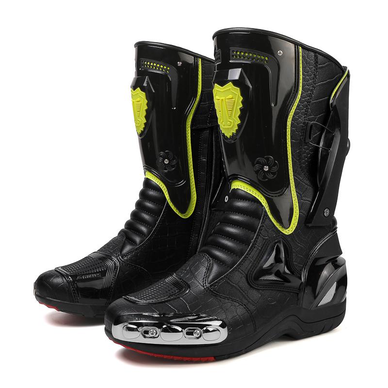 Waterproof Motorcycle Protective Boots Men Women Gear Shift Motorcycle Boots Mid-calf Motorbike Riding Shoes Winter Cycling Boot