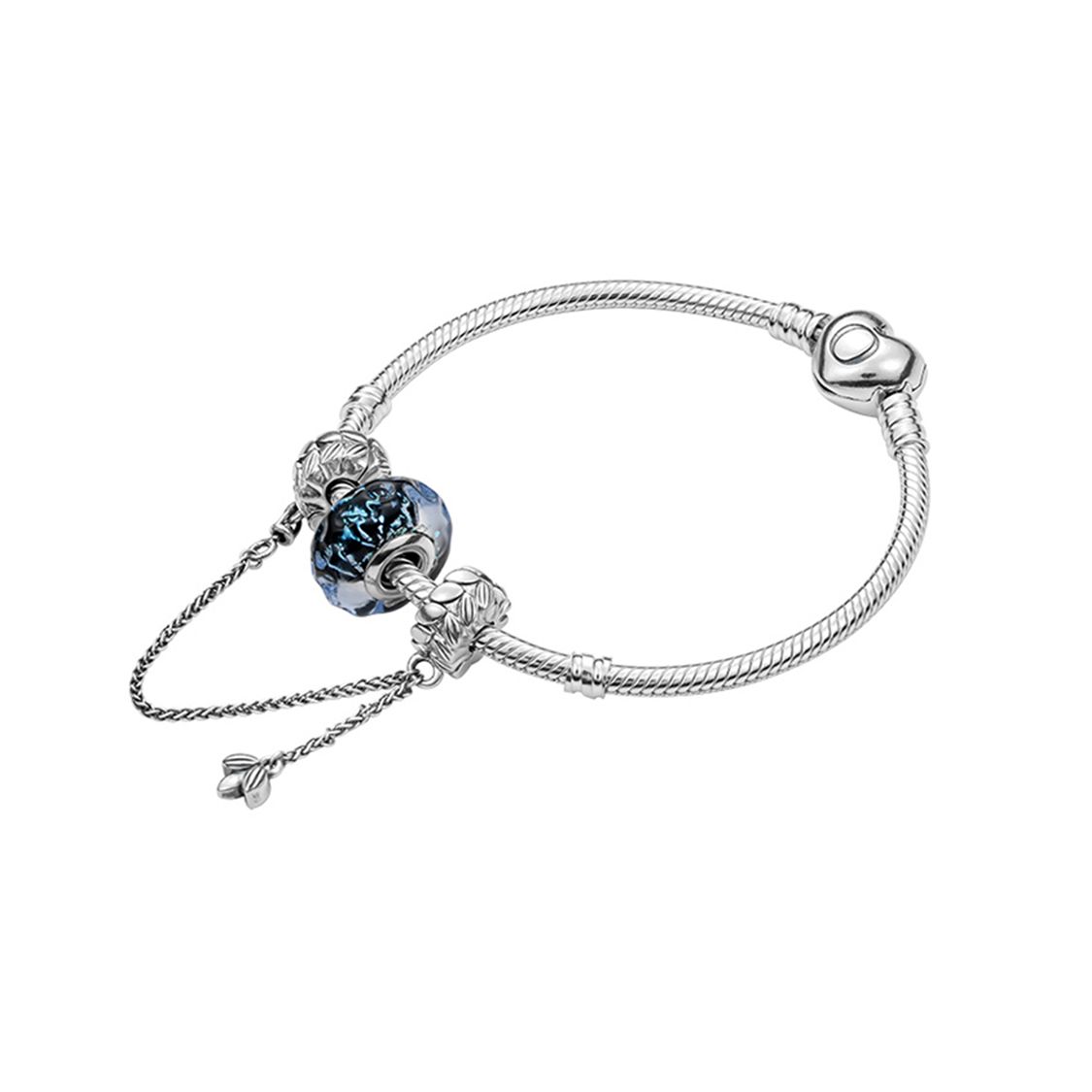 Pandora Murano Glass Pendant Bracelet Women bracelets Silver ZT-0331 Box,17