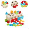 Wooden Montessori Coin Box,Object Permanence Toys,Learning Box,Ball Drop Toys for 1+ Year Old, 6-24