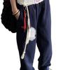 Casual Retro Street Dance Sporty Hip-hop Sweatpants for Women in Autumn and Winter, Loose Straight-leg, Slimming Wide-leg Pants