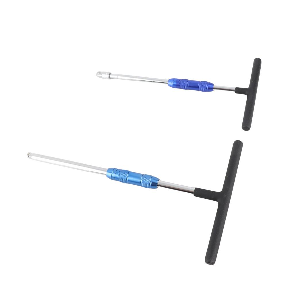 14in 38in Drive T Handle Wrench Set Sturdy Chrome 2pcs T Bar Socket Wrench with 3 Adapter