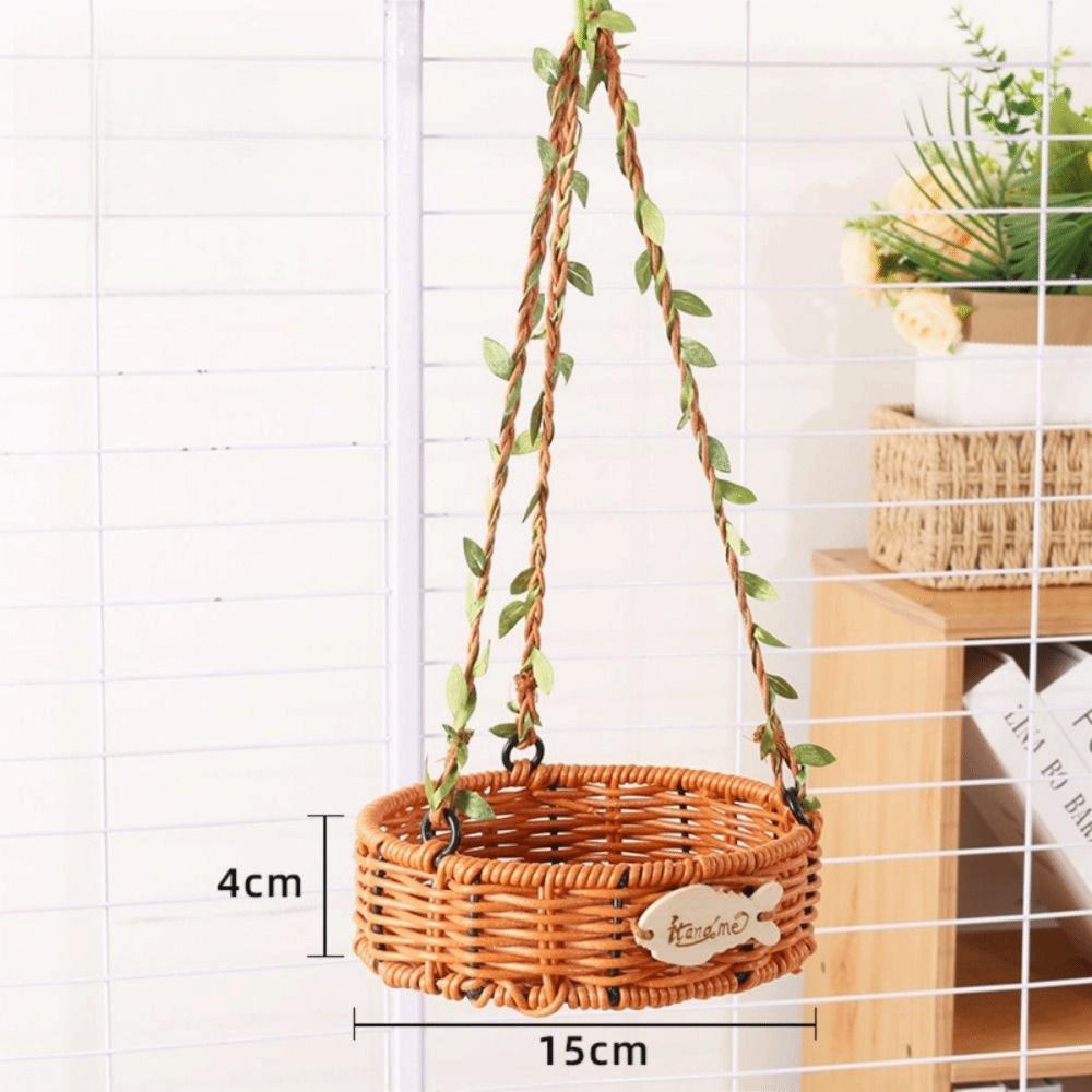Imitation Rattan Pet Bird Nest Hand-Woven Breathable Bird Hammock for Cage Washable Adjustable Bird Sleeping Hut Parakeet
