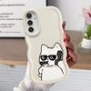 Paare Hund Katze Cool Weiche Handyhülle für Samsung Galaxy A12 A16 A52 A21s A13 A15 A14 A11 A05 A03 A53 A33 A06 A04 A23 A22