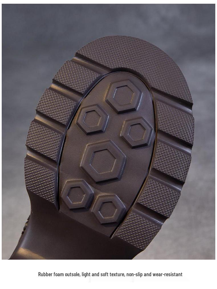 Damskor Små Martin-kängor med tjock sula: Mångsidig Höst/Vinter Chelsea-stil, Motorcykelstövletter i mjukt läder, Brittiskt mode.