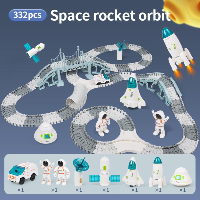Space Electric Train Toy Train Racing Set Assembly Practice Puzzle Toy Children'S Day Gift Track Toy Car
