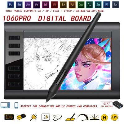 Το Fashion New 1060 PRO ψηφιακό tablet γραφείου μόδας, μπορεί να συνδεθεί με κινητό τηλέφωνο/ υπολογιστή