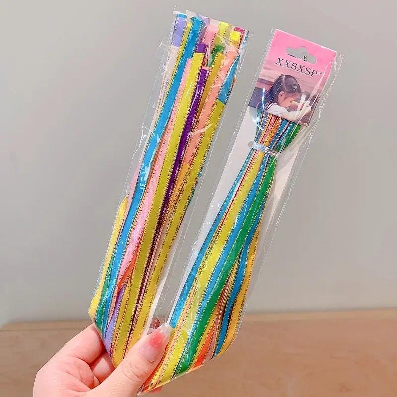 10 Stück/Beutel Mädchen Bunt 80CM Haarflechte Seil Strähnen Afrikanische Zöpfe Mädchen DIY Pferdeschwanz Zöpfe Frauen Styling Haarschmuck