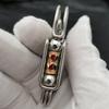 Stainless Steel Handicraft Key Card Bag Ring Buckle Pendant Matte Color Bead Trinket Car Keyring Creative Gift Small Decoration