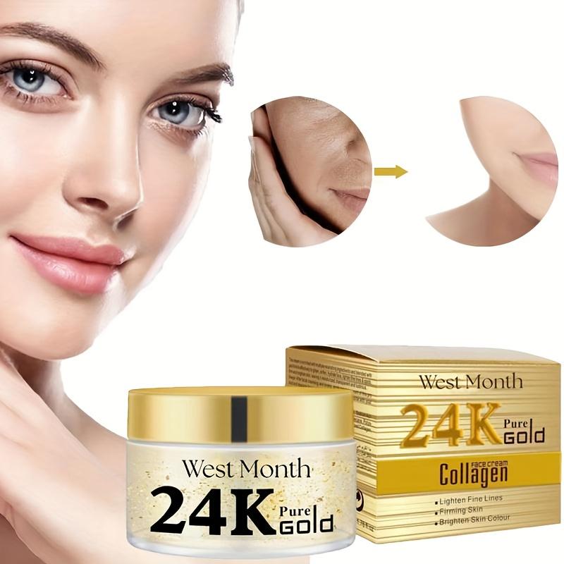 24k Collagen Face Cream Lightens Fine Lines, Brightens Skin, Tightens and Whitens Skin, Anti Wrinkle Face Cream