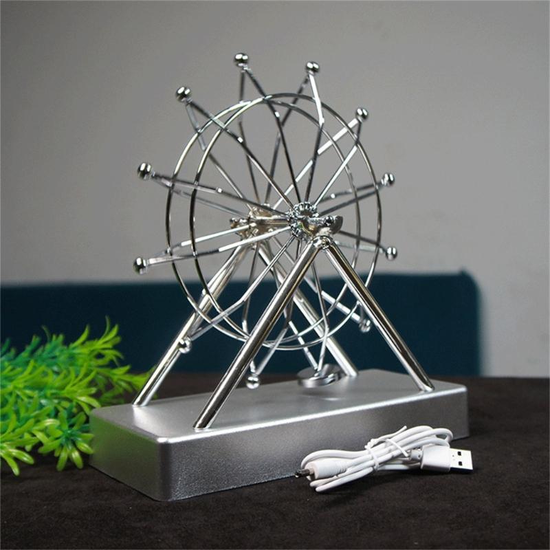 Macchina del Moto Perpetuo Elettrica Ruota Panoramica Bilancia Giocattolo da Scrivania Ornamento Decorativo Kinetiche Opere d'Arte per Arredamento Casa