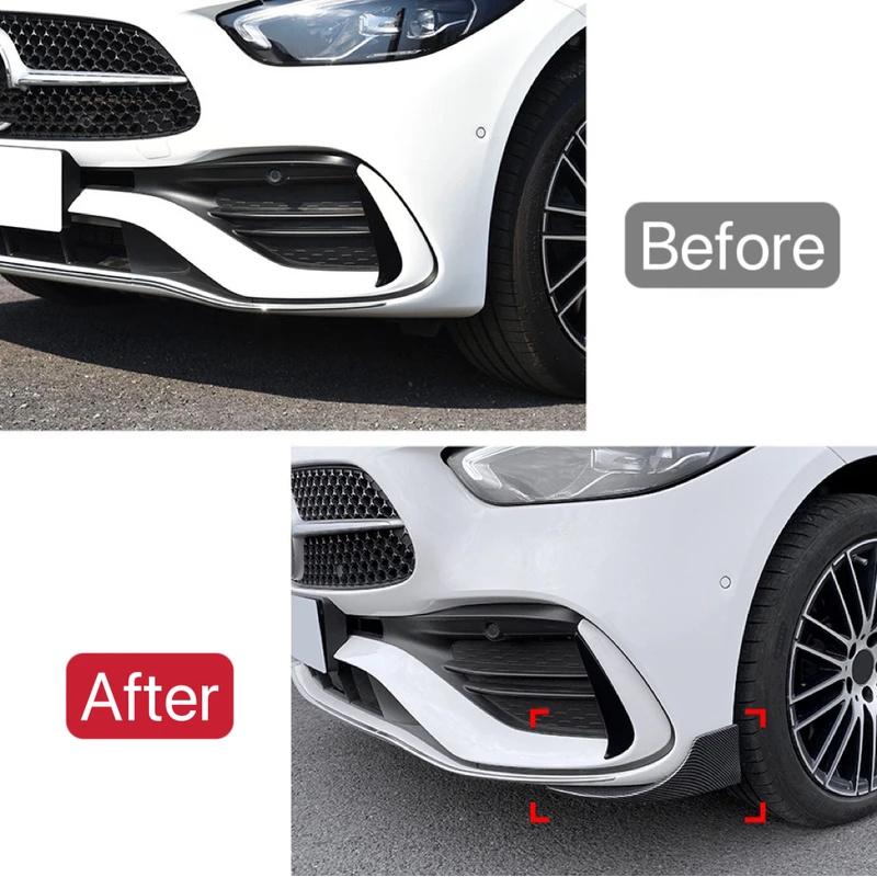 Front Bumper Lip Spoiler Splitters Diffuser For Mercedes-Benz C-Class W206  C200 C260 C43