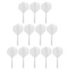 Patikil Integrated Dart Shaft And Flight 12 Pack Lightweight Plastic White