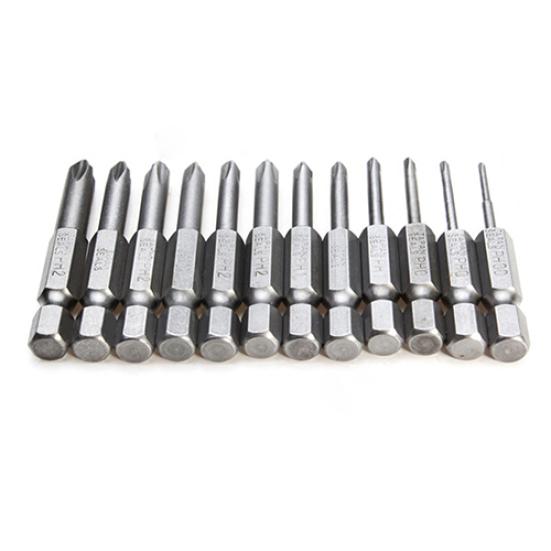 

12 шт Pro 50 мм 1/4 дюйма с шестигранным хвостовиком, магнитная крестовая отвертка, набор бит