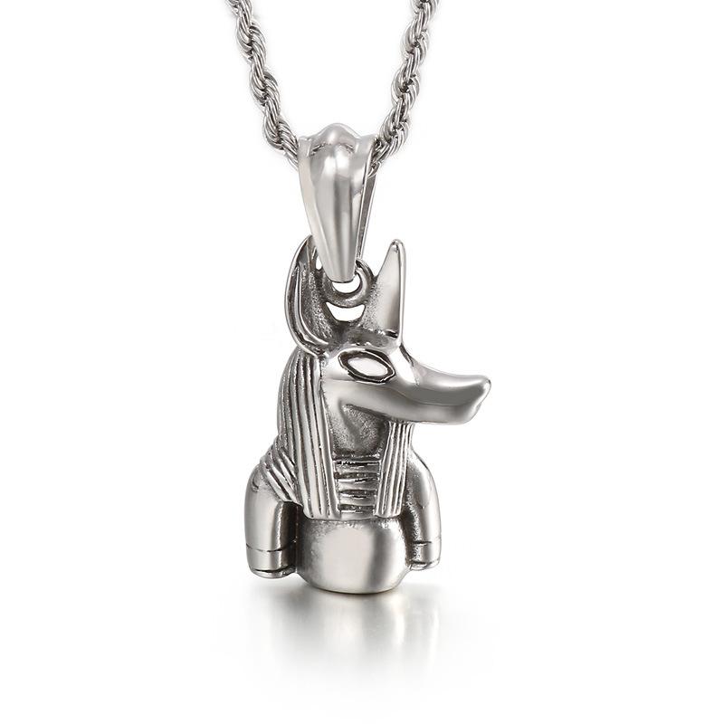 European and American Creative Personality Pyramid Lion Head Men's Titanium Steel Pendant