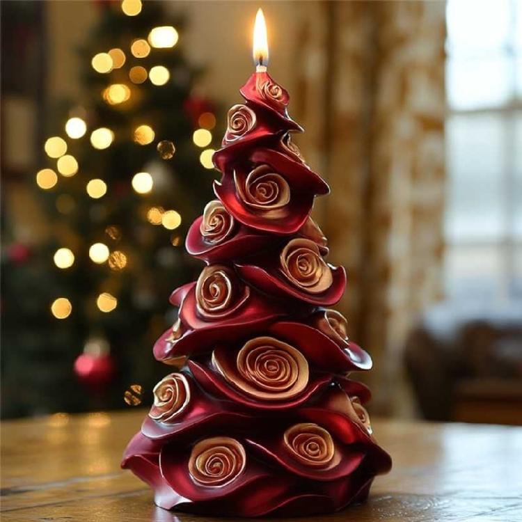 Christmas Tree Candle Molds Silicone Mould Plasters Molds Casting Molds Ornament Molds Epoxy Resin Molds