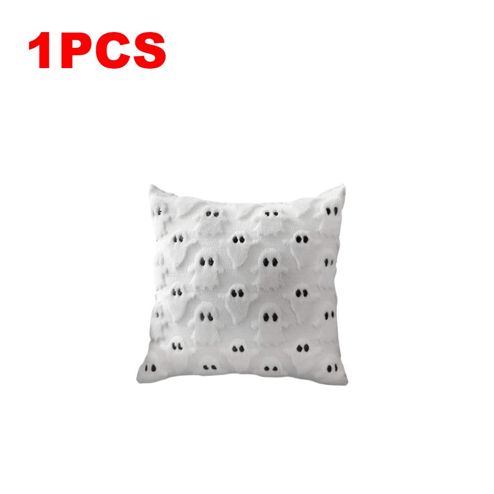 

Хэллоуин Наволочки Белый Призрак Декоративные Наволочки Мягкий Плюшевый Искусственный Мех Шерсть Чехол для Подушки на Диван для Стула 46x46см