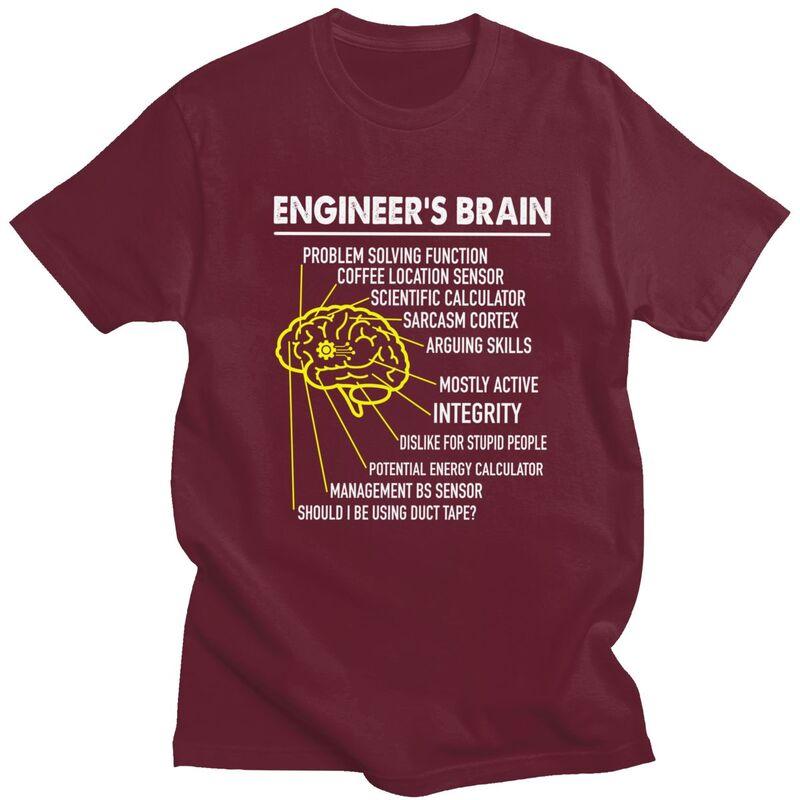 Custom Engineers Brain Engineering Tshirts for Men Short Sleeves T Shirt Cool Tshirts Loose Fit Pure Cotton Tees Gift