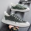 Ein Pedal Luxus Herrenschuhe Live-Übertragung voller Diamanten bunte Sport- und Freizeitschuhe Jugend Punk glänzend Hot Diamond Board Schuhe