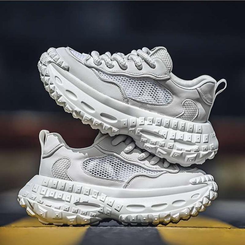 Men's Spring Shoes Tire Sole Mesh Height-enhancing Dad Shoes Summer Versatile Casual Sports Shoes