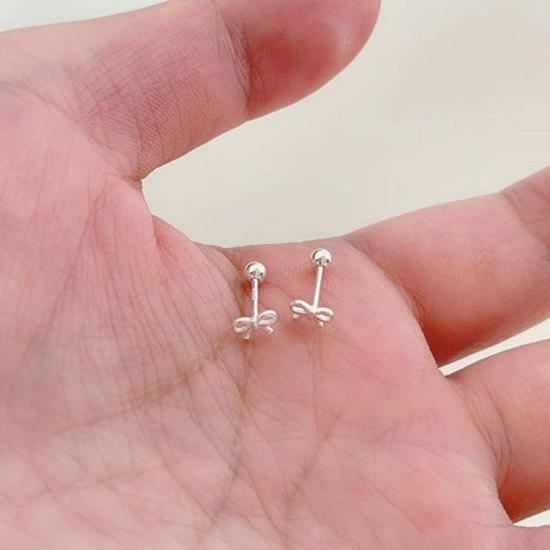 2025 Xiaohongshu Minimalist Bow Stud Earrings: Cute, Elegant, for Everyday Wear