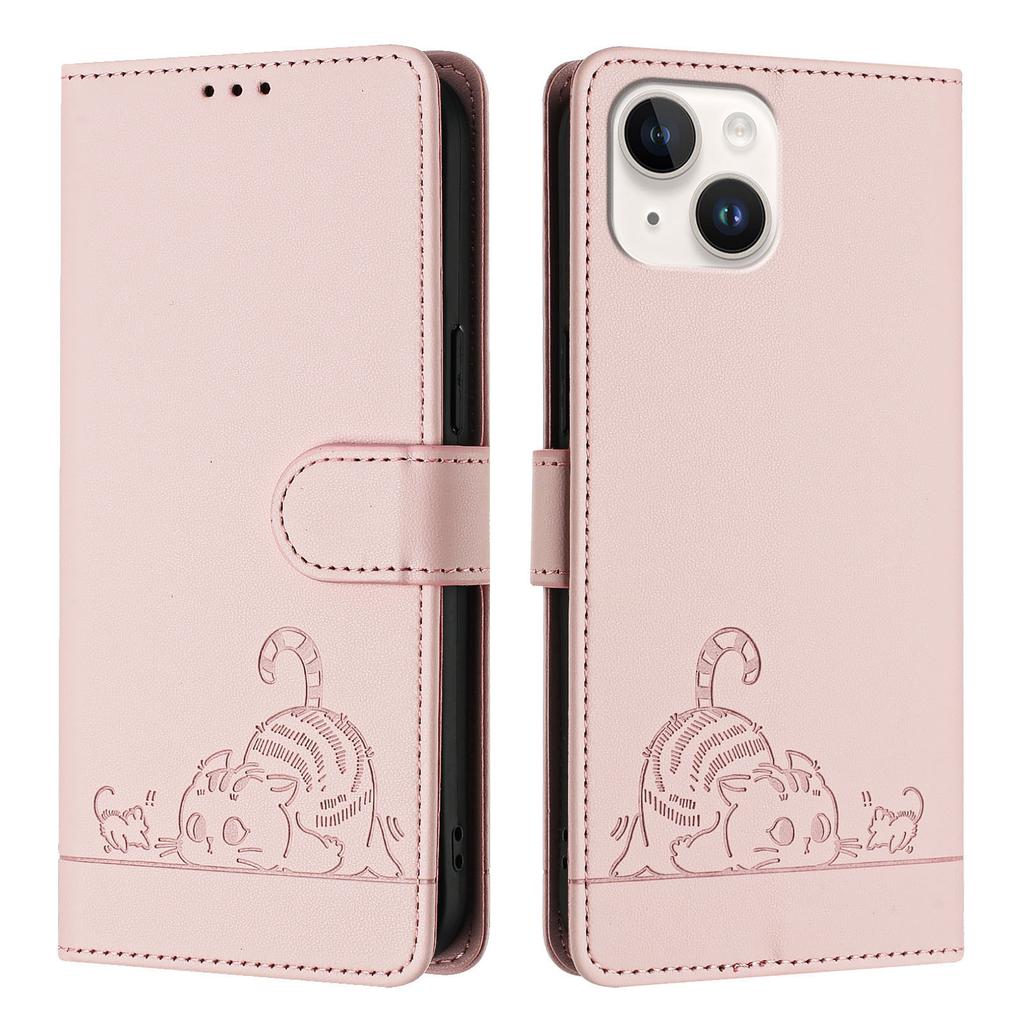 Crossbody Cartoon Cat Leather Case for iPhone 16 Pro Max 15 14 11 12 13 Plus SE 2025 XR XS Wallet RFID Book RFID Bag Flip Cover