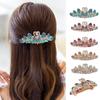 Beautiful Non-Slip Delicate Headdress Women Symmetrical Geometry Rhinestone Hair Barrette for Dating Clip