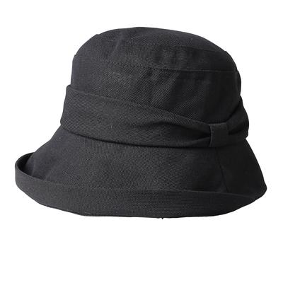 Summer Linen for Wide UV Summer Sun Slimming Stylish G0199 [Karsaer] Hat, Cotton, Women, Foldable, Brim, Protection, Breathable, Hat, Ribbon,