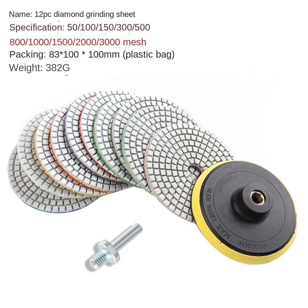 

12 шт., набор алмазных полировальных подушечек для влажной/сухой полировки, набор шлифовальных дисков для сверлильного станка, полировщика