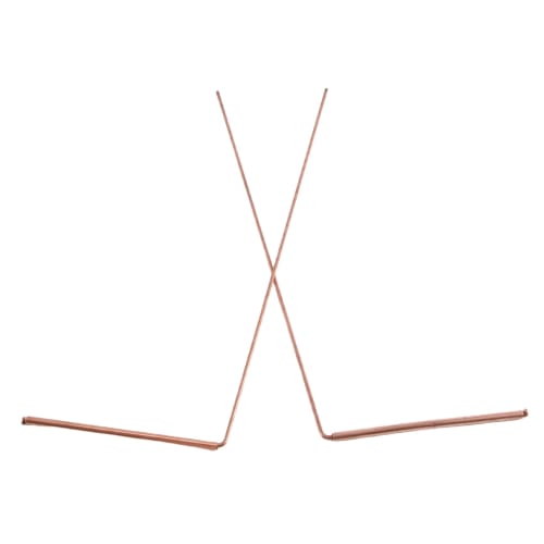 Roisin Copper Dowsing Rods, Pure Copper, 2-Piece Divination Rod - For Divination Water, Treasure (A), Durable and Easy to Use Gold