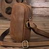 New Men's Shoulder Bag Leather Men's Bag Messenger Small Backpack Mini First Layer Cowhide Tide Brand Small Bag Men's Soft Bag