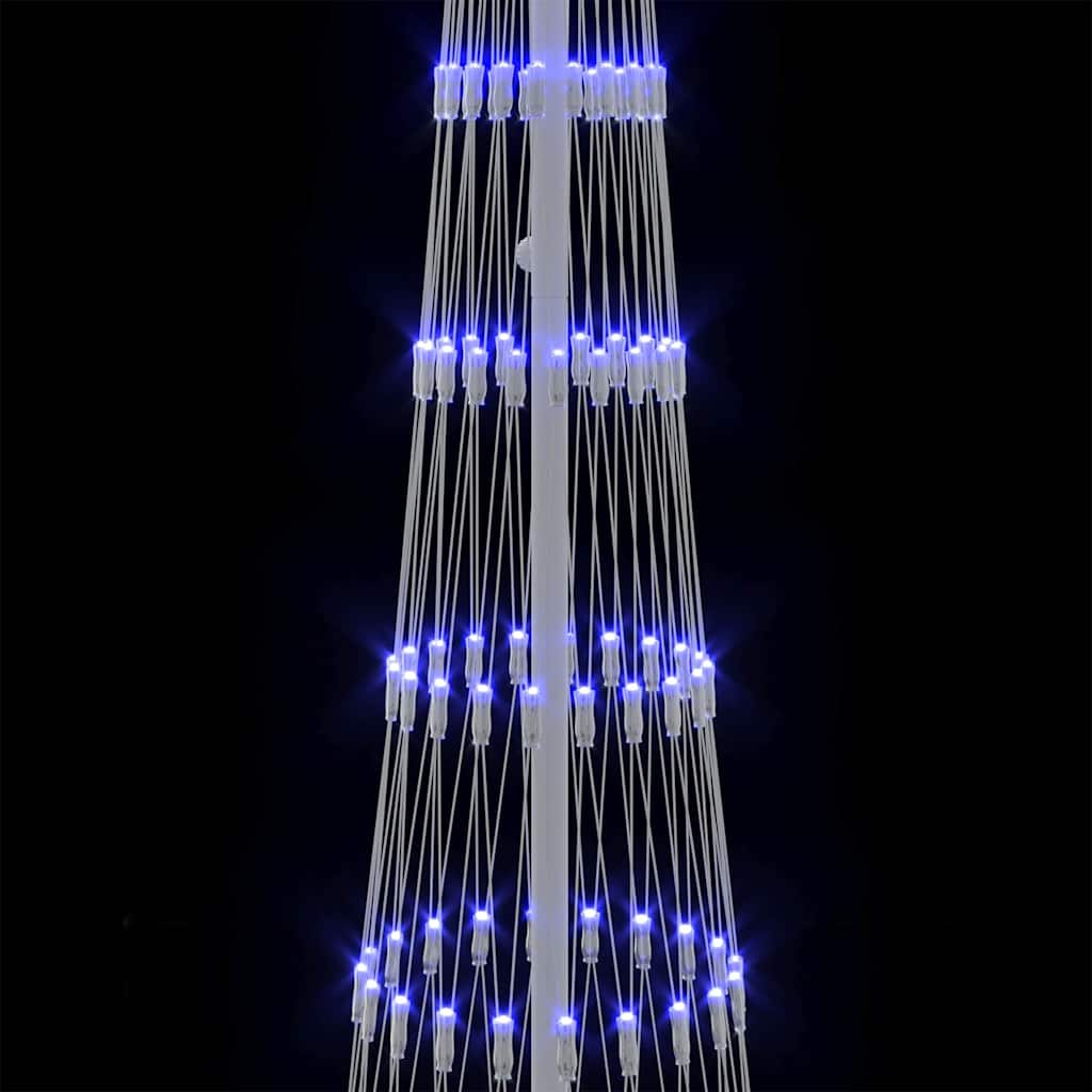 LED Christmas Tree with 290 LEDs and Stand Blue 250 cm Metal
