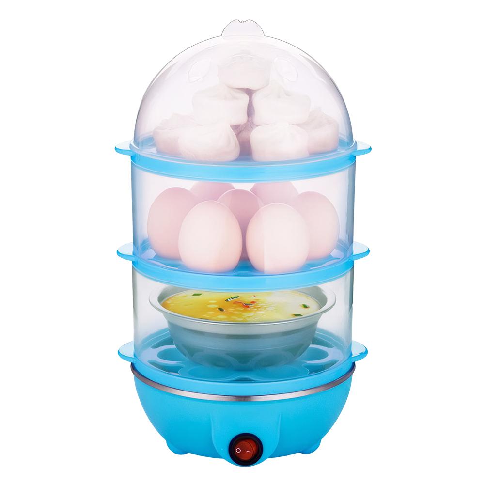 110V/220V Electric Multi-Function Egg Steamer Cooker Rapid 2/3 Layer Kitchen Machine for Cooking Eggs Milk Corn Steamed Boiler