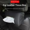 Car Tissue Box Holder Microfiber Leather Car Center Console Armrest Napkin Box Sun Visor Backseat Tissue Case with Fix Strap