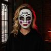 Bequeme Passform Halloween Party Maske Gruselig für Erwachsene, Horror Realistisches Cosplay Klare Sichtfeld Sichtschutz Zubehör, Gruselige Ganzgesichts Maskenball Kostüm,