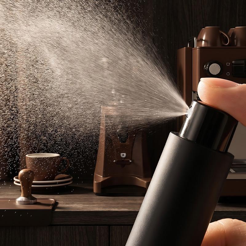 Tragbare Kaffee-Sprühflasche, Glaskörper mit Druckmechanismus, antistatisch und staubdicht, Kaffeebohnen-Mahlzubehör.