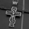Iconă Ortodoxă Cruce Statuie Crucifix Pandantiv Colier pentru Femei Bărbați Oțel Inoxidabil Culoare Argintie Lanț Masculin Coliere Bijuterii