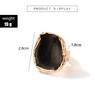 European and American exaggerated temperament alloy irregular gold hemming dripping oil ring women's retro personality versatile hand jewelry