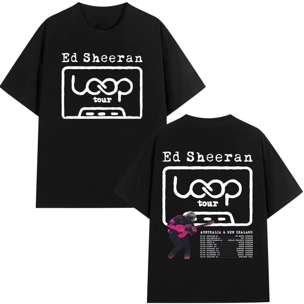 

Ed Sheeran Loop Tour Australia and New Zealand 2026 Tour Merch T Shirt Men Women Fashion T-shirt Cotton Cozy Top Fans Gifts -... S