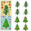6 Christmas Day Celebration Puzzle Face-Changing Stickers Parent-Child Interaction Christmas Tree Diy Cartoon Graffiti Stickers