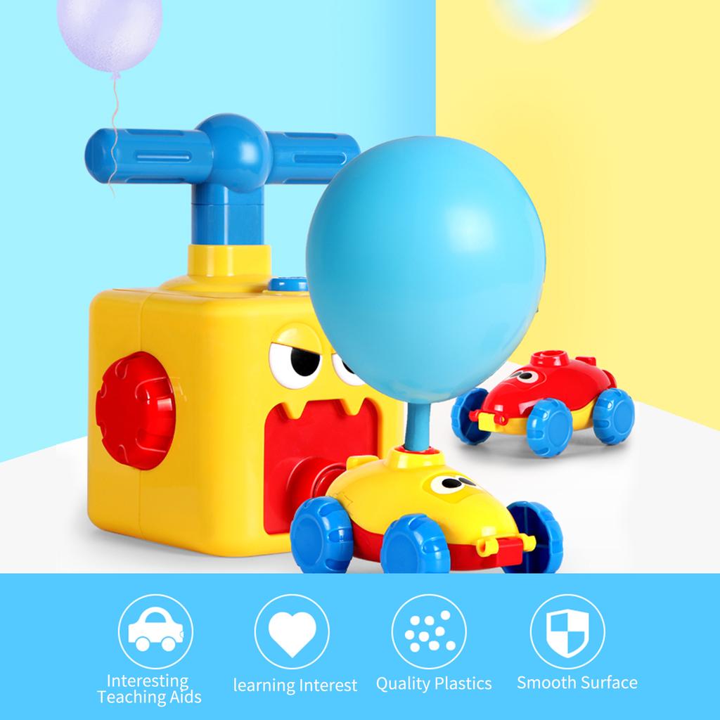 Air Powered Vehicle Balloon Powered Launch Car Balloon Race Car STEM Educational Toy with 12 Balloons Gift for Kids