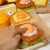 Big Burger Squishy Slow Rising Beef Hamburger Bread Squeeze  - Stress Release Hand Relax  Layered Slow Rebound