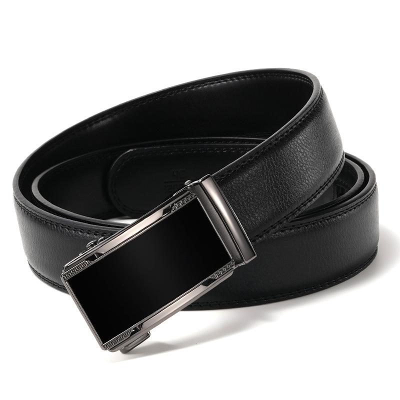 Men's Belt Korean Style Trendy Automatic Buckle Leather Pants Belt Business Casual Young and Middle Aged Belt Men